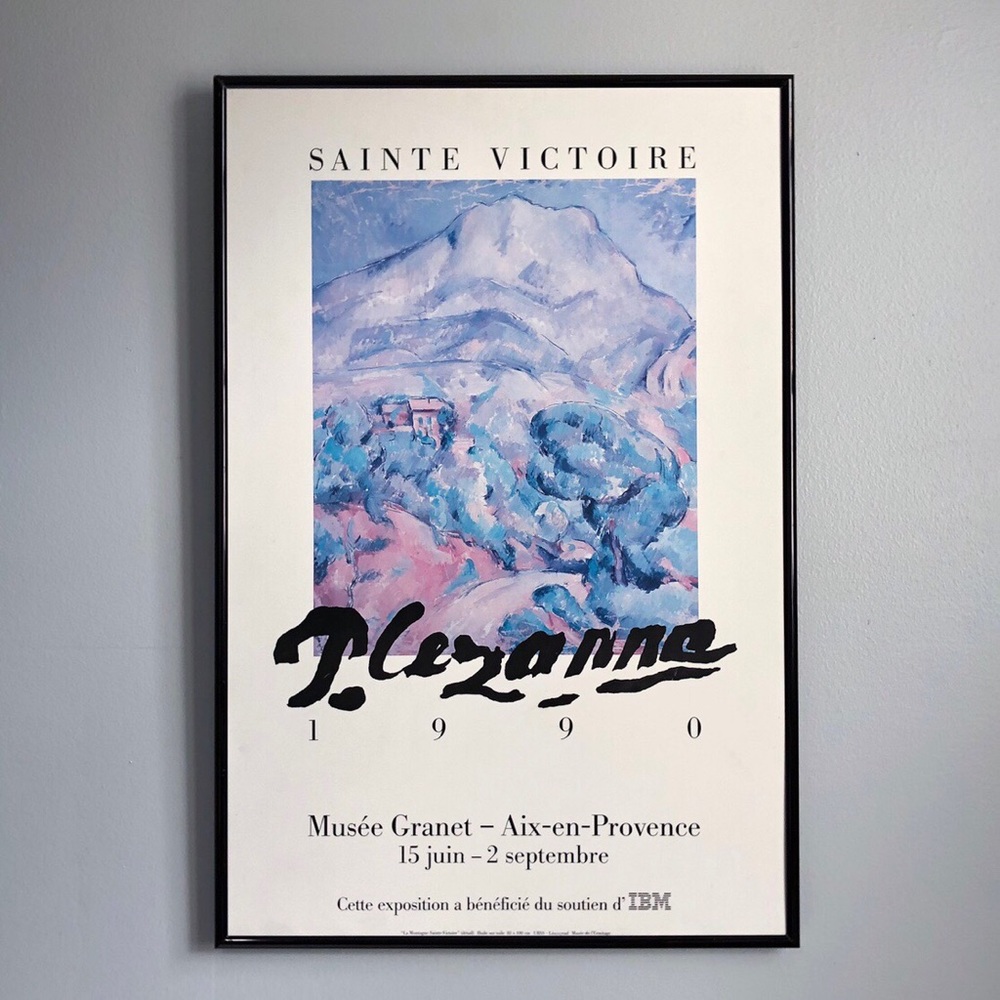 90s Vintage Paul Cezanne Exhibition Wall Hanging